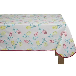 Nappe rectangulaire toile cirée motifs ananas
