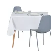 Nappe rectangulaire toile enduite blanc 140x250 cm