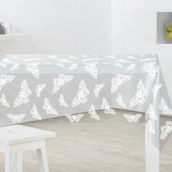 Nappe rectangulaire transparente motifs papillons