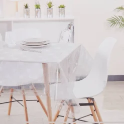 Nappe rectangulaire transparente motif carreau de ciment