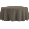 Nappe ronde beige unie