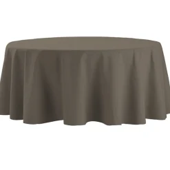 Nappe ronde beige unie