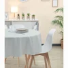 Nappe ronde blanche unie