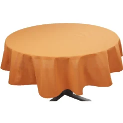 Nappe ronde corail uni