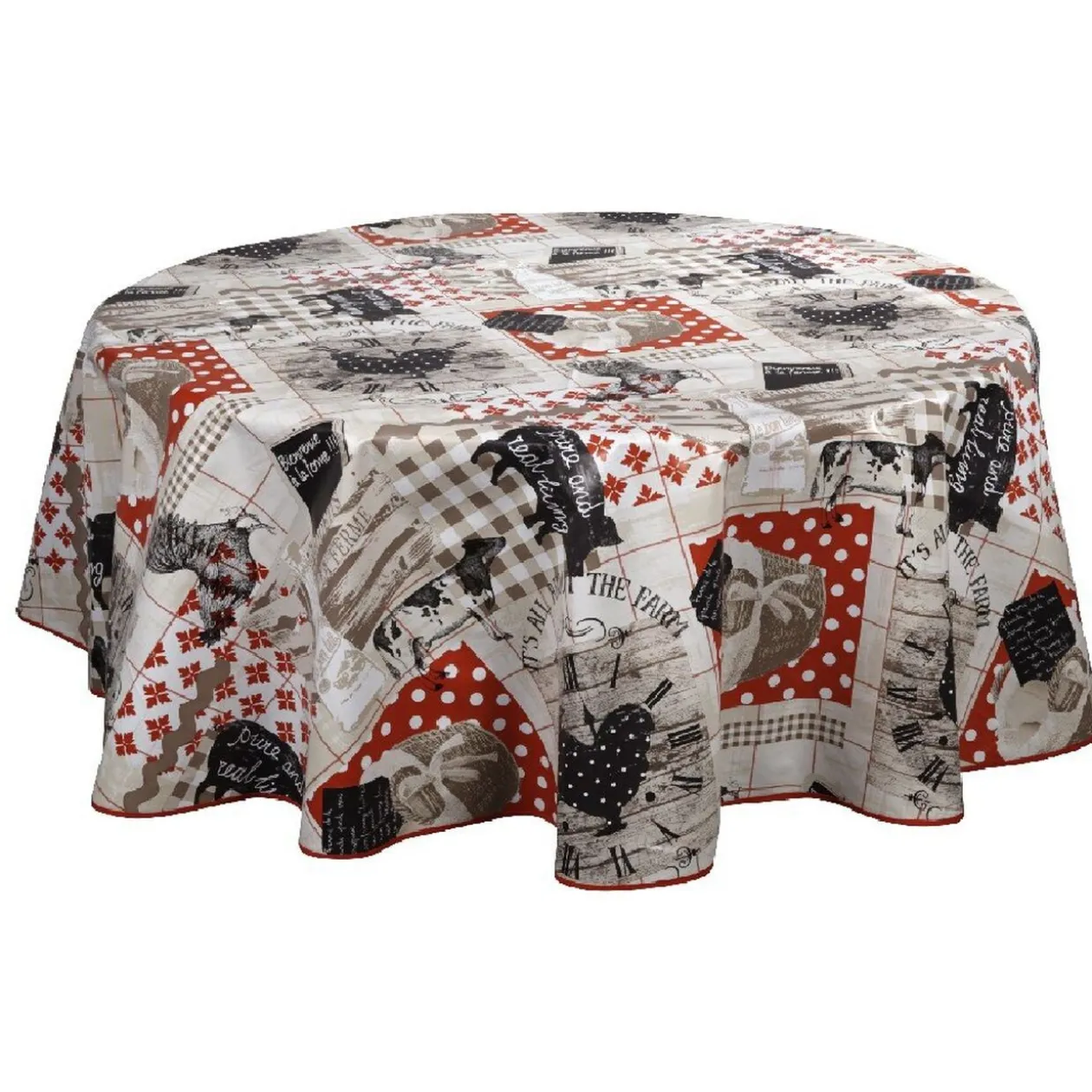 Nappe ronde design ferme