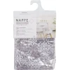 Nappe ronde en plastique transparent motif carreau de ciment