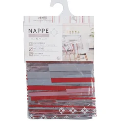 Nappe ronde en plastique transparent motif poule