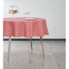 Nappe ronde framboise uni