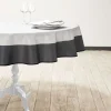 Nappe ronde grise clair et foncé