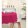 Nappe ronde rose unie