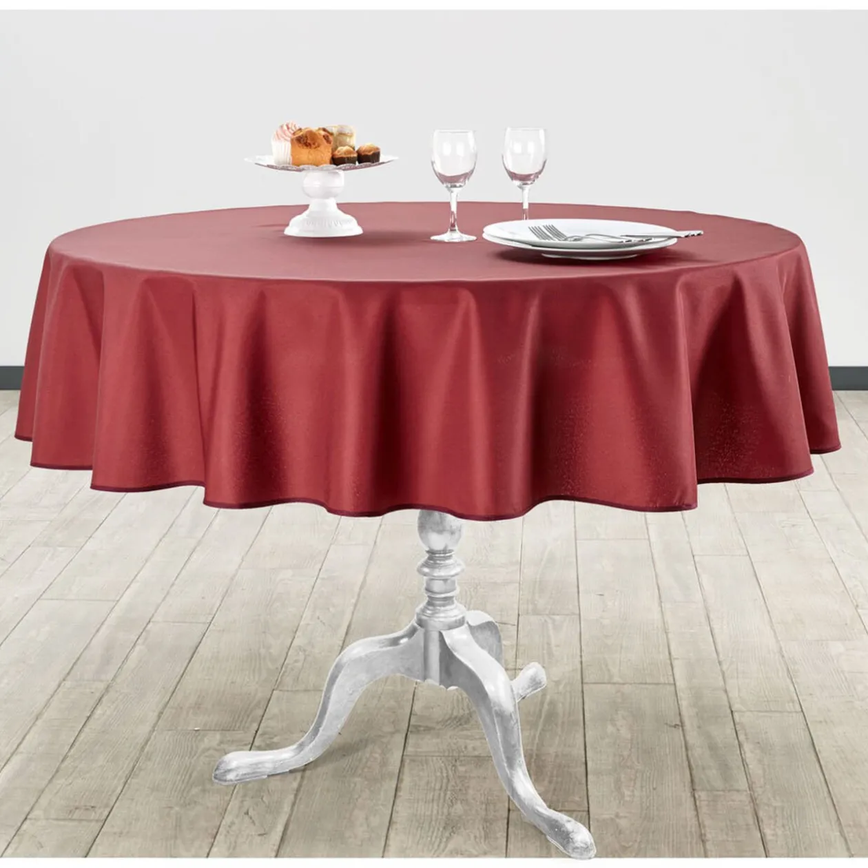 Nappe ronde rouge