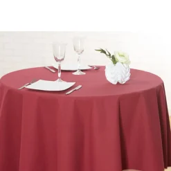 Nappe ronde rouge bordeaux non tissé