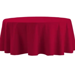 Nappe ronde rouge unie