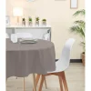 Nappe ronde taupe unie