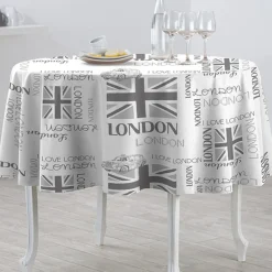 Nappe ronde toile cirée design London