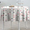 Nappe ronde toile cirée design carrés colorés