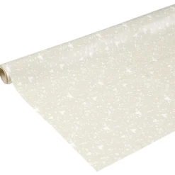 Nappe ronde toile cirée effet béton beige Ø160 cm