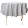 Nappe ronde toile cirée grise béton