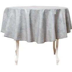 Nappe ronde toile cirée grise béton