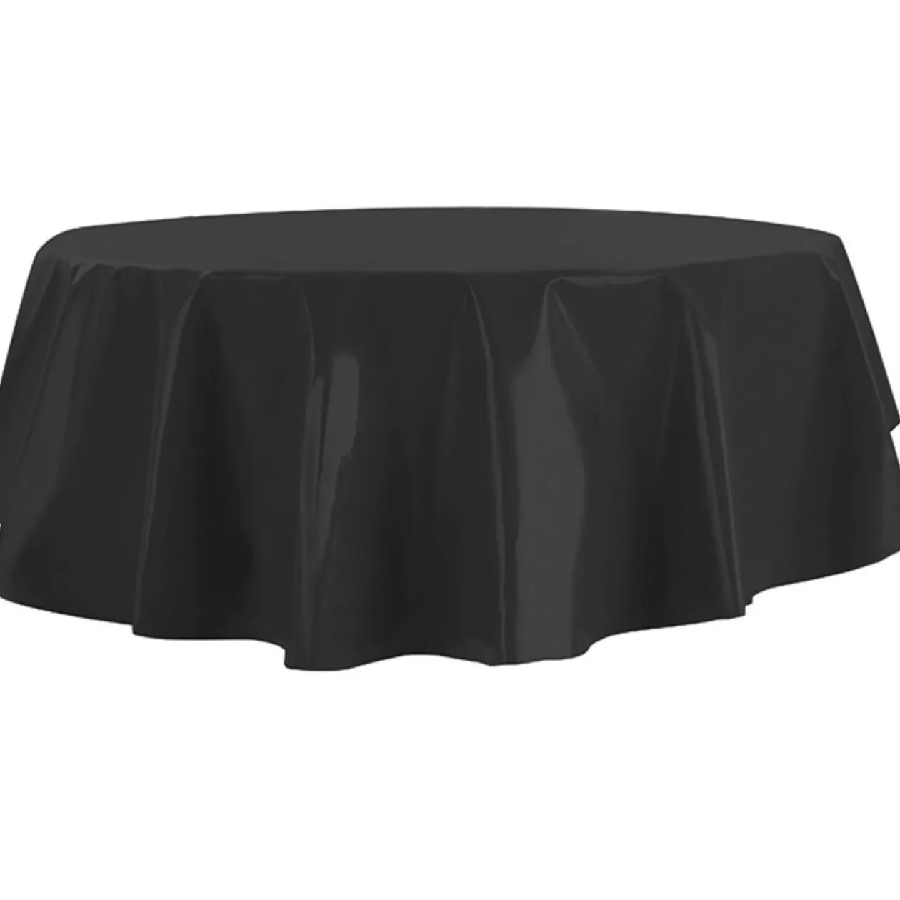Nappe ronde toile cirée noire unie