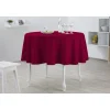Nappe ronde toile cirée rouge bordeaux
