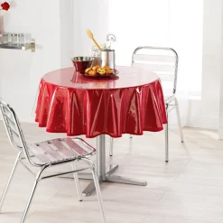 Nappe ronde transparente unie