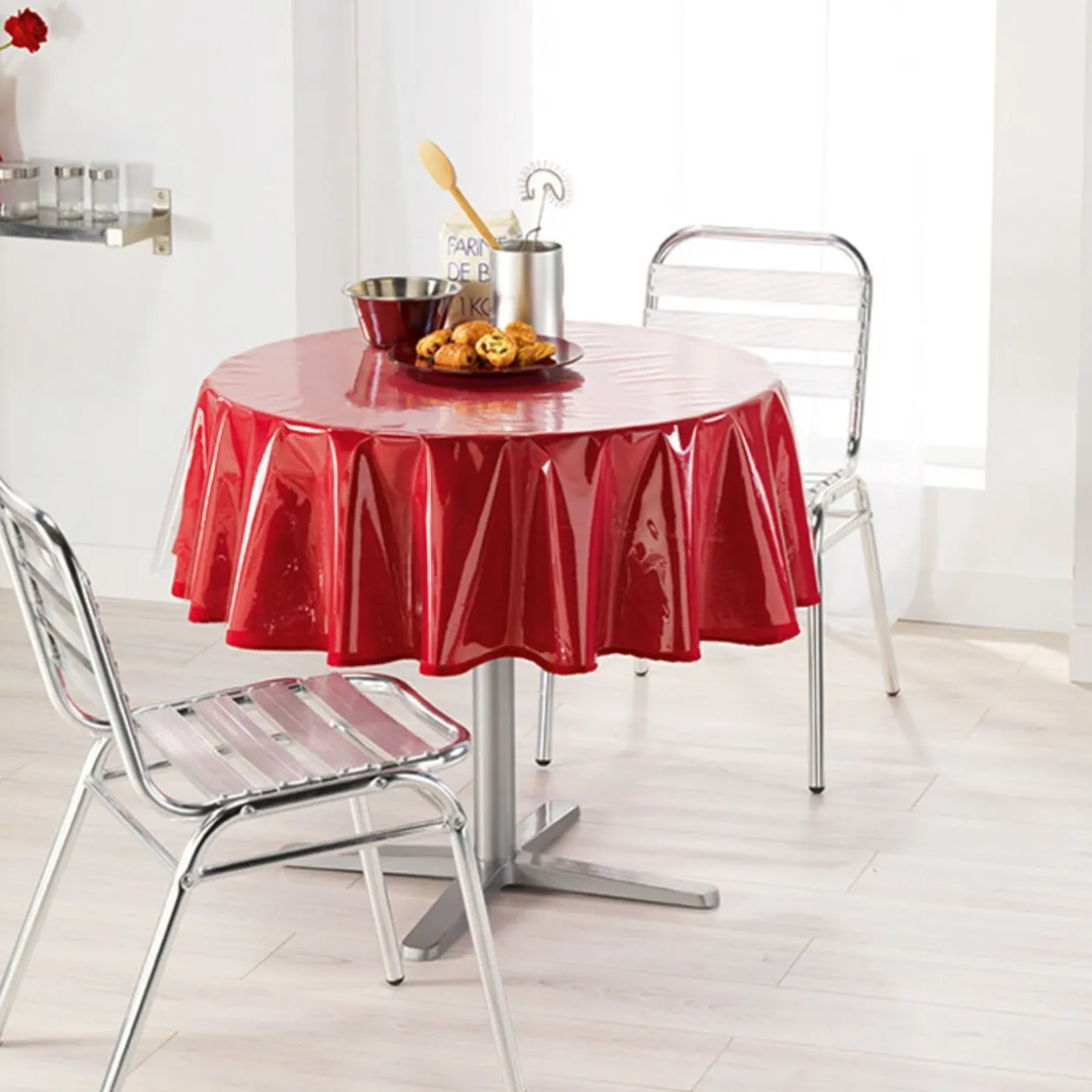 Nappe ronde transparente unie