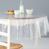 Nappe ronde transparente design ronds 3D blancs