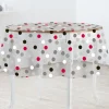 Nappe ronde transparente motifs ronds colorés