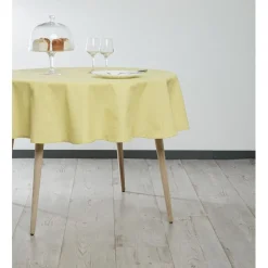 Nappe ronde vert anis uni