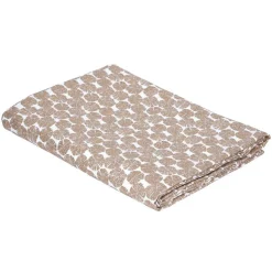 Nappe rose rectangulaire motif feuilles d'or