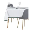 Nappe sucre d'orge 140x250cm polyester blanc