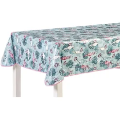 Nappe toile cirée rectangulaire motif oiseau tropical