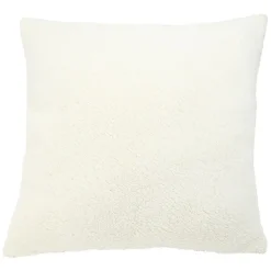 Oreiller carré avec dos sherpa 60x60 cm gris ou taupe