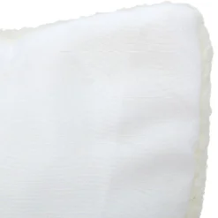 Oreiller carré avec dos sherpa 60x60 cm gris ou taupe