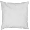 Oreiller carré percale de coton uni blanc ferme