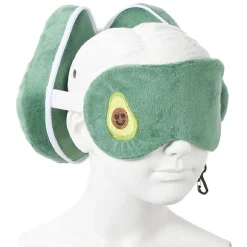 Oreiller de voyage 2 en 1 masque pour les yeux polyester - 4 coloris