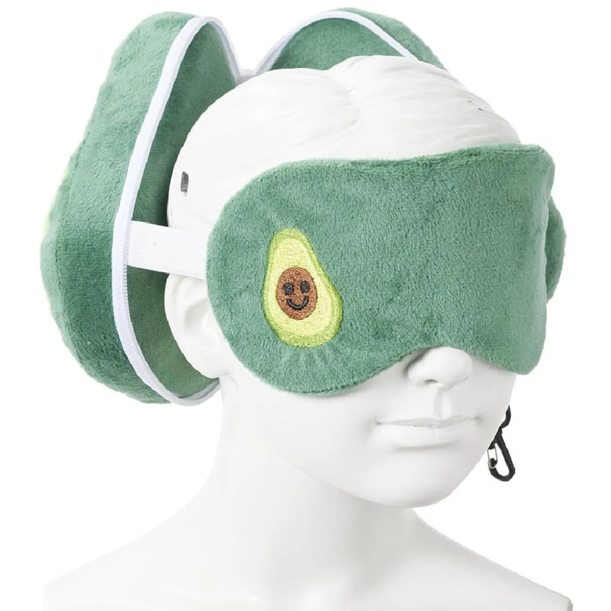 Oreiller de voyage 2 en 1 masque pour les yeux polyester - 4 coloris