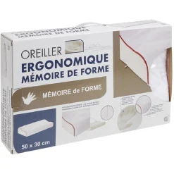 Oreiller ergonomique mémoire de forme