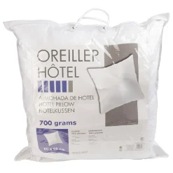 Oreiller hôtel carré blanc 60x60 cm