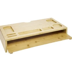 Organiseur pour ordinateur de bureau en bambou 60x30xH11 cm