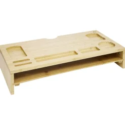 Organiseur pour ordinateur de bureau en bambou 60x30xH11 cm