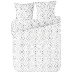 Pack couette + oreillers + parure de lit design géométrique