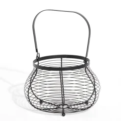Panier à oeufs avec poignée métal noir