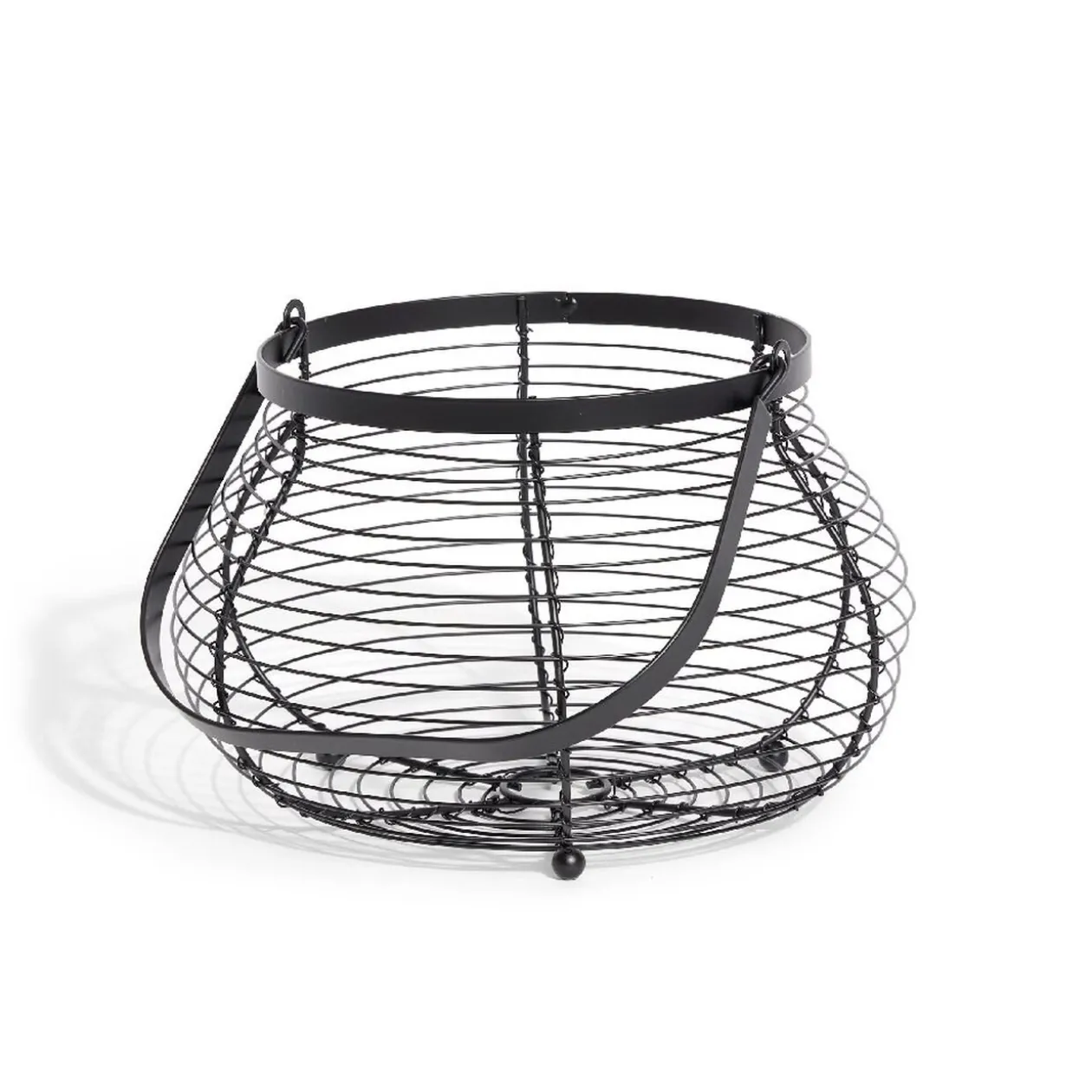 Panier à oeufs avec poignée métal noir