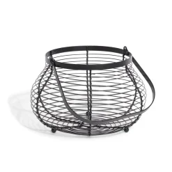 Panier à oeufs avec poignée métal noir