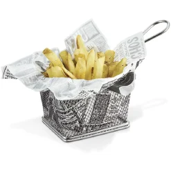 Papier absorbant à frites design noir blanc