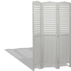 Paravent 3 volets Capri gris clair