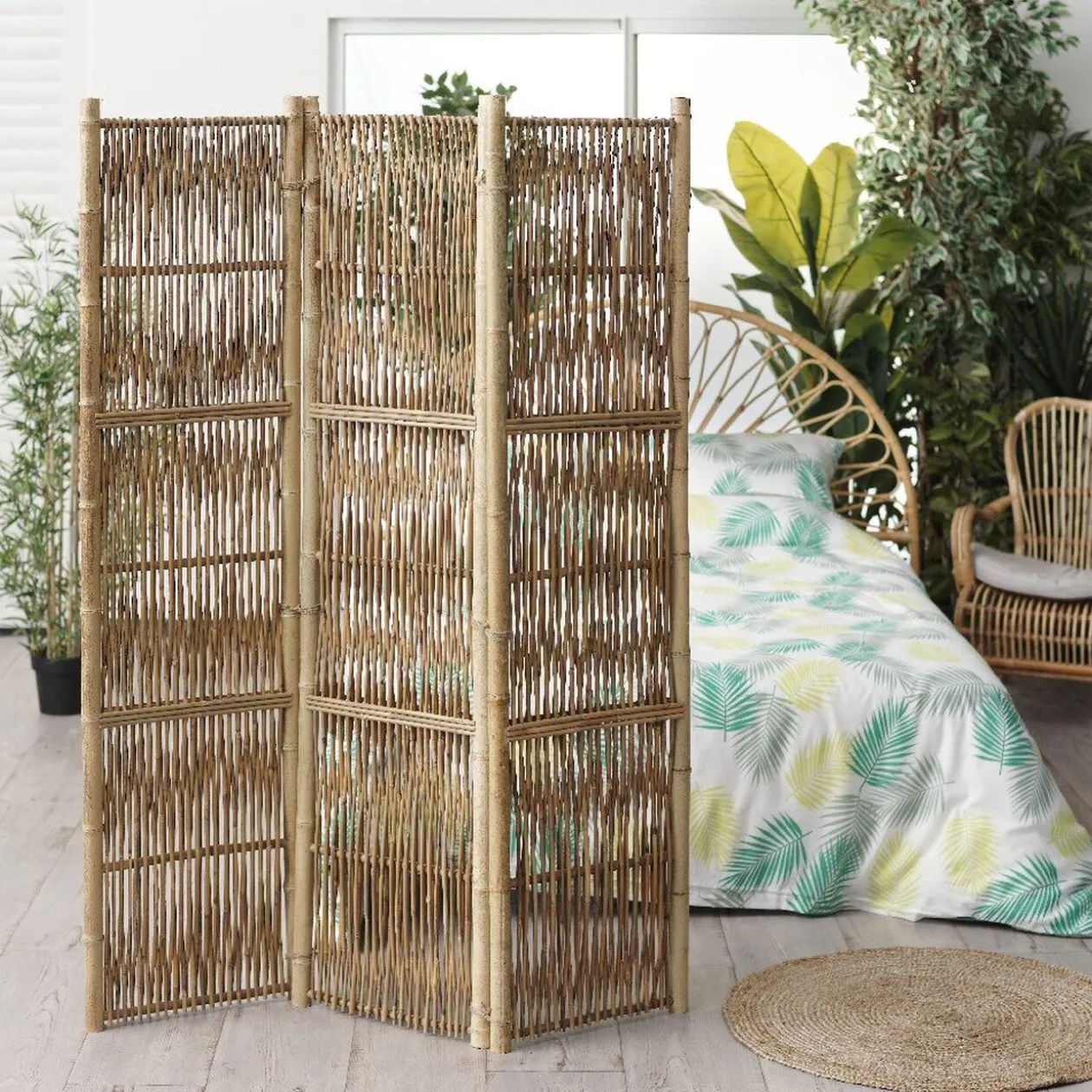 Paravent bambou naturel
