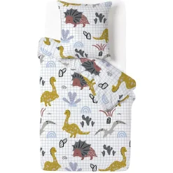 Parure 1 personne 100% coton finition bouton 140x200cm